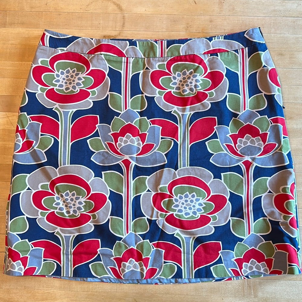 Boden Lotus Cotton Canvas Skirt